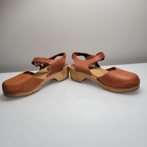 MIA Sofia Luggage Wooden Clogs Size EU 39/US 8.5 - Picture 2 of 9
